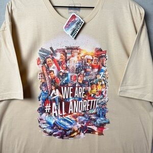 Michael Andretti We Are All Target‎ IndyCar Racing Men's Graphic T-Shirt Tan XL